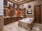 Master bathroom - soaking tub and vanity space